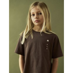 NAME IT Kids Denys Kortærmet Regular Top - Chocolate Martini