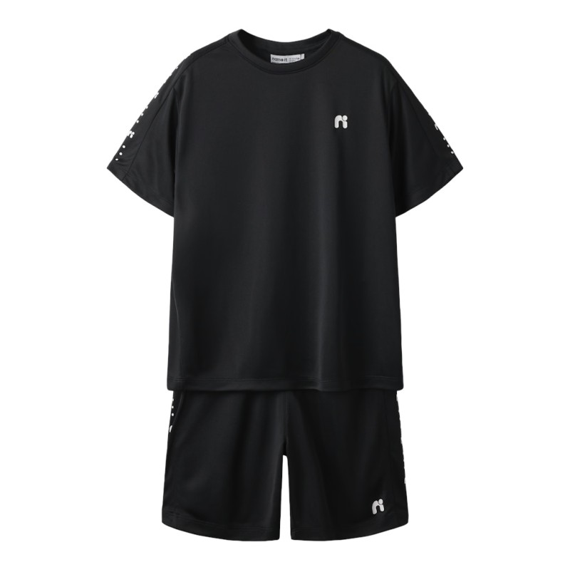 NAME IT Mini Demu S/S Shorts Sæt - Sort