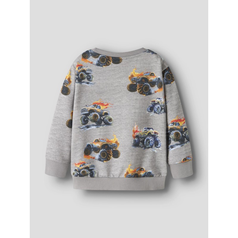 NAME IT Mini Dali Regular Sweatshirt - Grey Melange