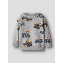 NAME IT Mini Dali Regular Sweatshirt - Grey Melange