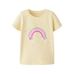NAME IT Mini Dottas S/S Top - Pear Sorbet