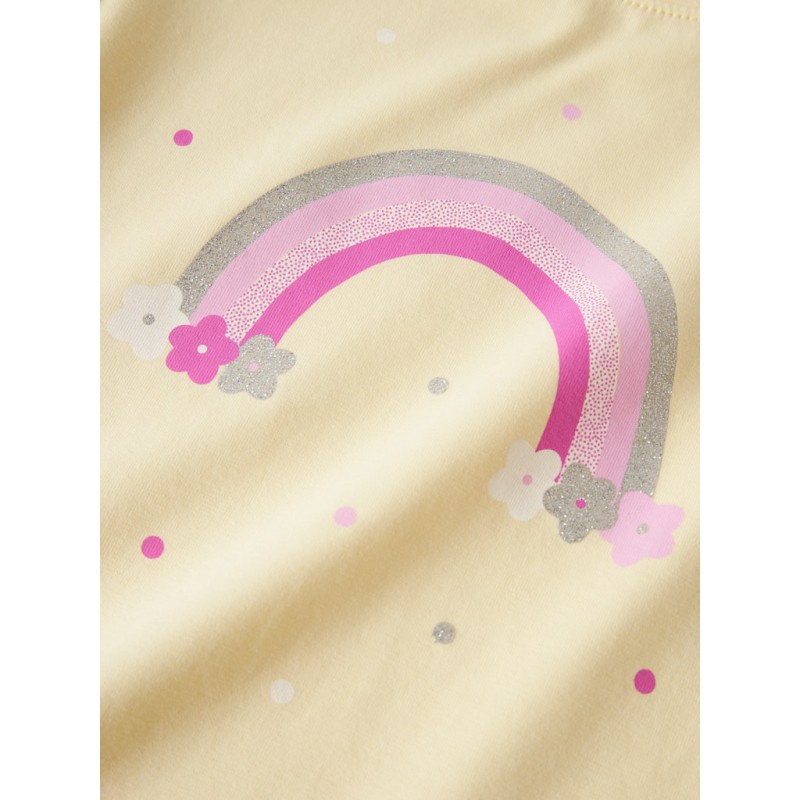 NAME IT Mini Dottas S/S Top - Pear Sorbet