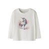 NAME IT Mini Votea L/S Regular Bluse - Cloud Dancer