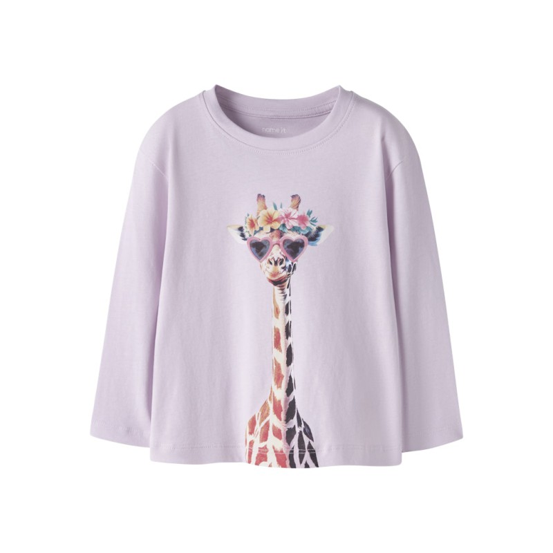 NAME IT Mini Votea L/S Regular Bluse - Lavender Fog