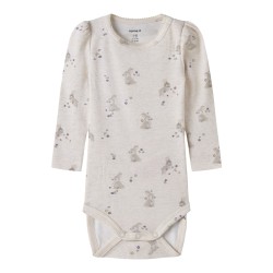 NAME IT Baby Dia Kab L/S Bodystocking - Peyote Melange
