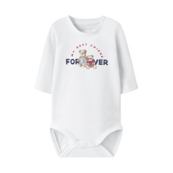 NAME IT Baby Door L/S Bodystocking - Bright White