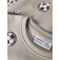 NAME IT Mini davis L/S Fodbold Sweatshirt - Pure Cashmere