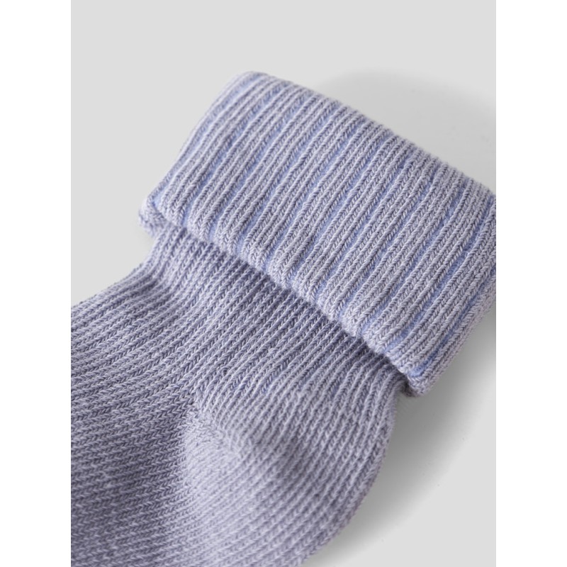NAME IT Baby Nobba Rib Strik Sokker - Lavender Gray