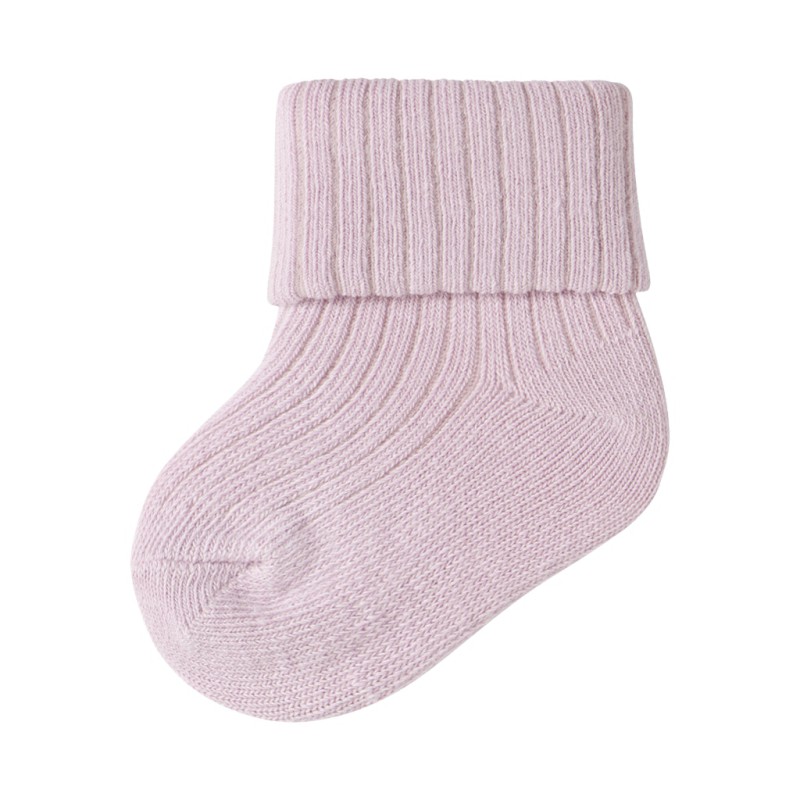 NAME IT Baby Nobba Rib Strik Sokker - Fragrant Lilac