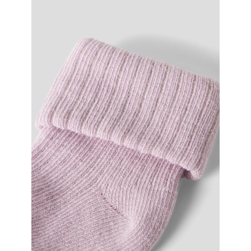 NAME IT Baby Nobba Rib Strik Sokker - Fragrant Lilac
