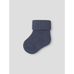 NAME IT Baby Nobbu Rib Strik Sokker - Vintage Indigo