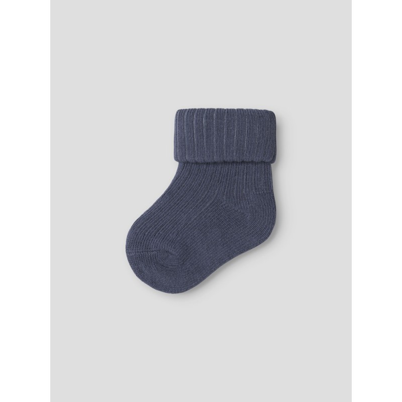 NAME IT Baby Nobbu Rib Strik Sokker - Vintage Indigo