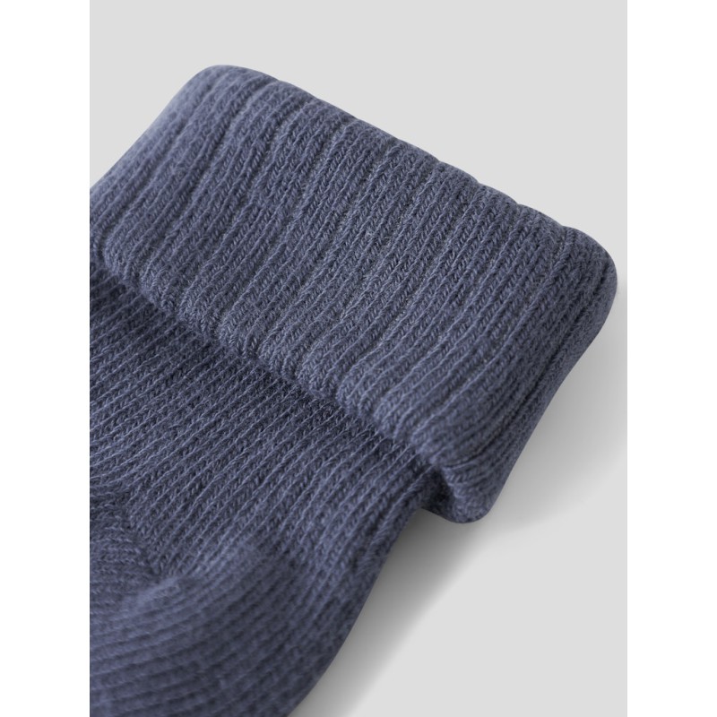 NAME IT Baby Nobbu Rib Strik Sokker - Vintage Indigo