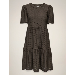JDY Carla Cathinka Broderi Kjole - Chocolate Brown