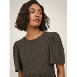 JDY Carla Cathinka Broderi Kjole - Chocolate Brown