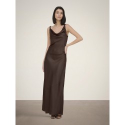 JDY Ines Vandfald Maxi Kjole - Shopping Bag"Brun"