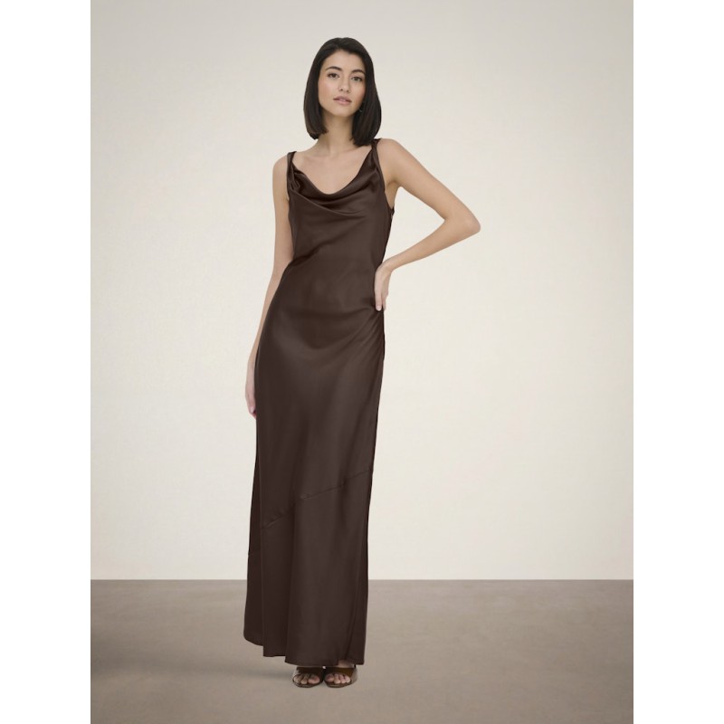 JDY Ines Vandfald Maxi Kjole - Shopping Bag"Brun"