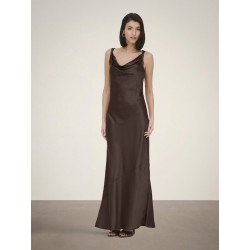 JDY Ines Vandfald Maxi Kjole - Shopping Bag"Brun"