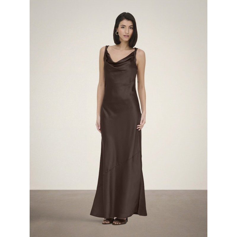 JDY Ines Vandfald Maxi Kjole - Shopping Bag"Brun"