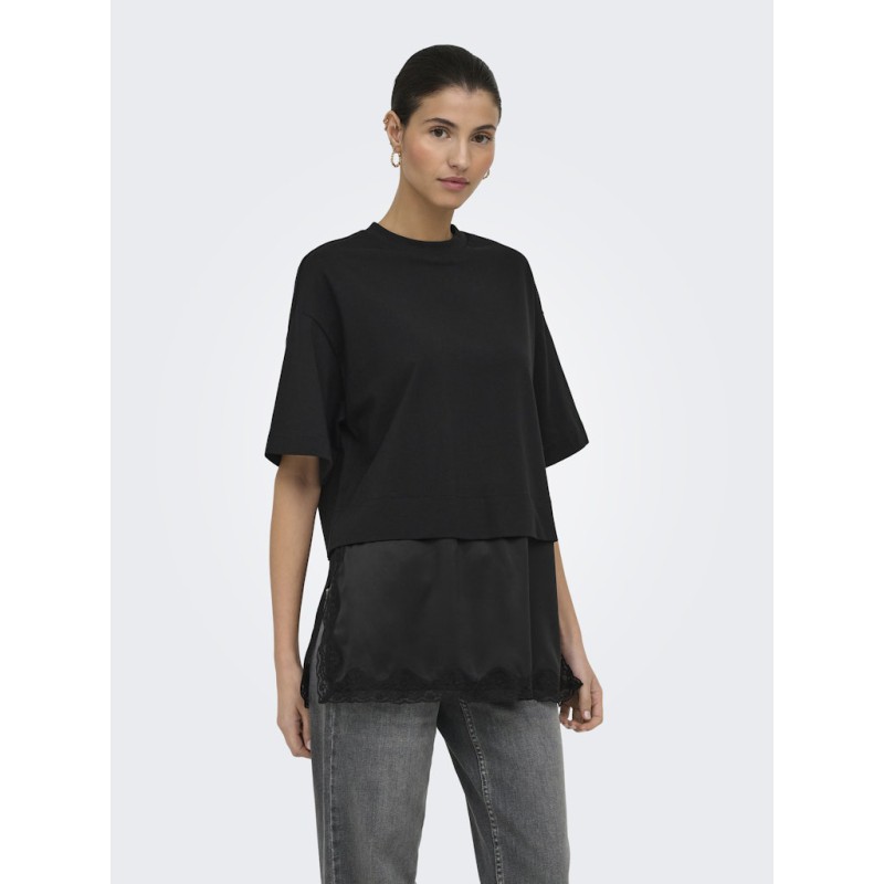 ONLY Mexa kortærmet blonde t-shirt - Black