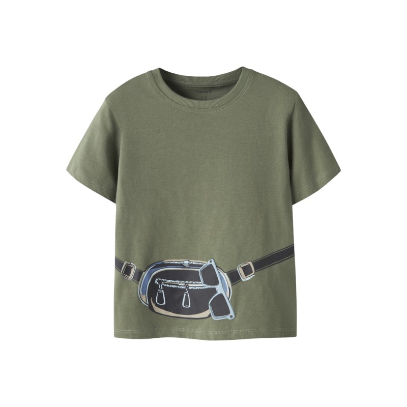 NAME IT MINI Henni kortærmet t-shirt - Olivine