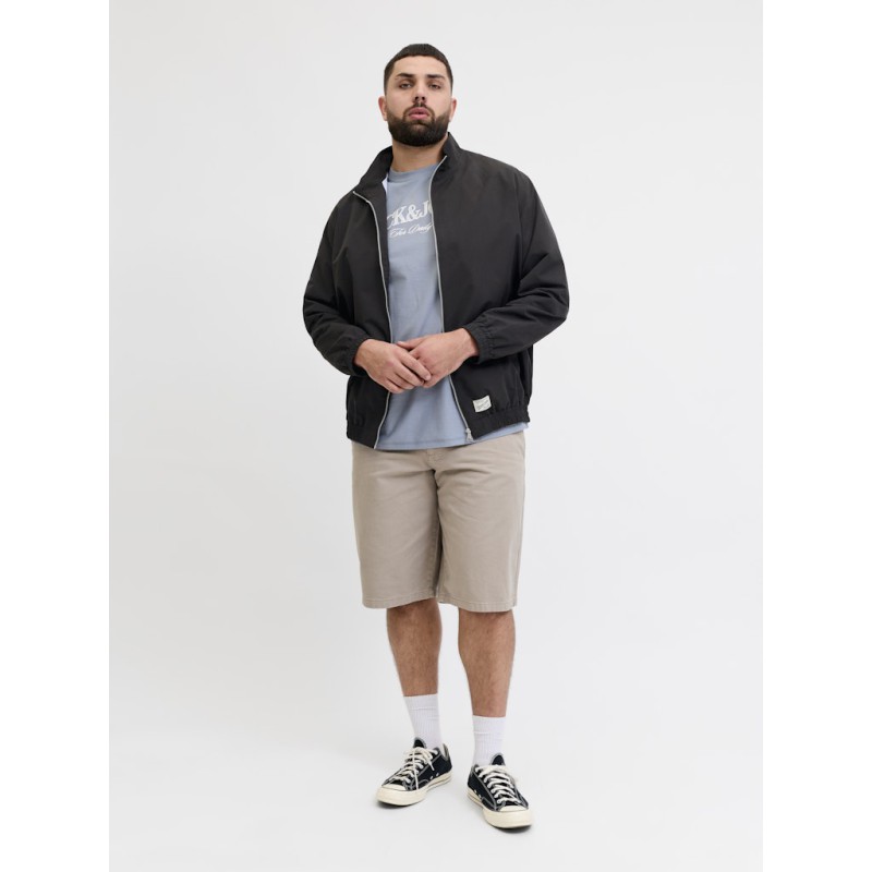 JACK & JONES PLUS Cassis rush bomber jakke - Black