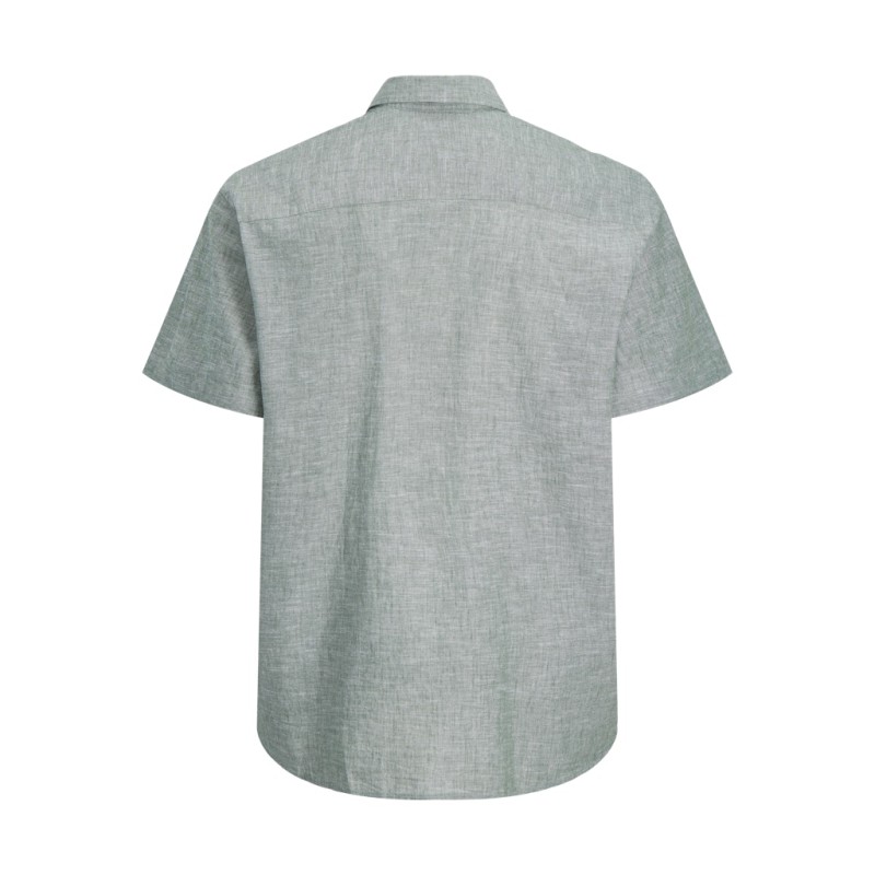 JACK & JONES PLUS Blusummer kortærmet hør skjorte - Laurel Wreath