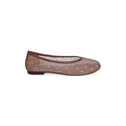 PIECES Stone Mesh ballerina sko - Downtown Brown