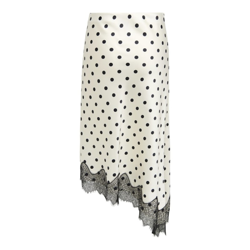 ONLY Bella Lang Løs Satin Nederdel - Cloud dancer