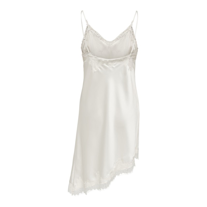 ONLY Bella Strop Satin Blonde Kjole - Cloud Dancer