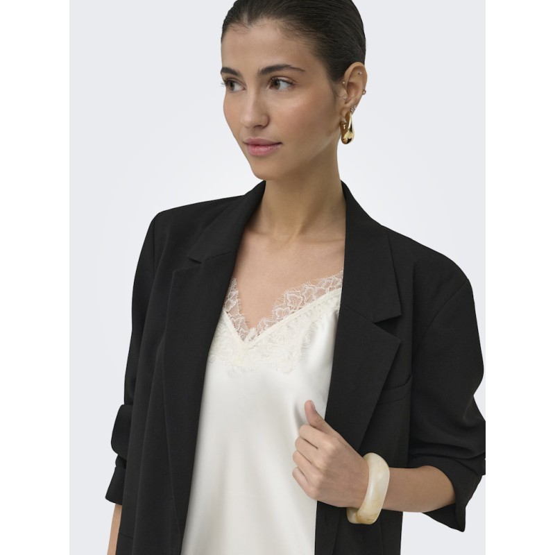 ONLY Bella Strop Satin Blonde Kjole - Cloud Dancer