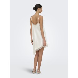 ONLY Bella Strop Satin Blonde Kjole - Cloud Dancer