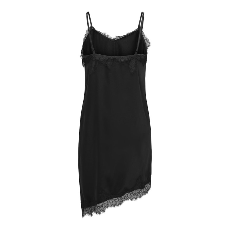 ONLY Bella Strop Satin Blonde Kjole - Sort