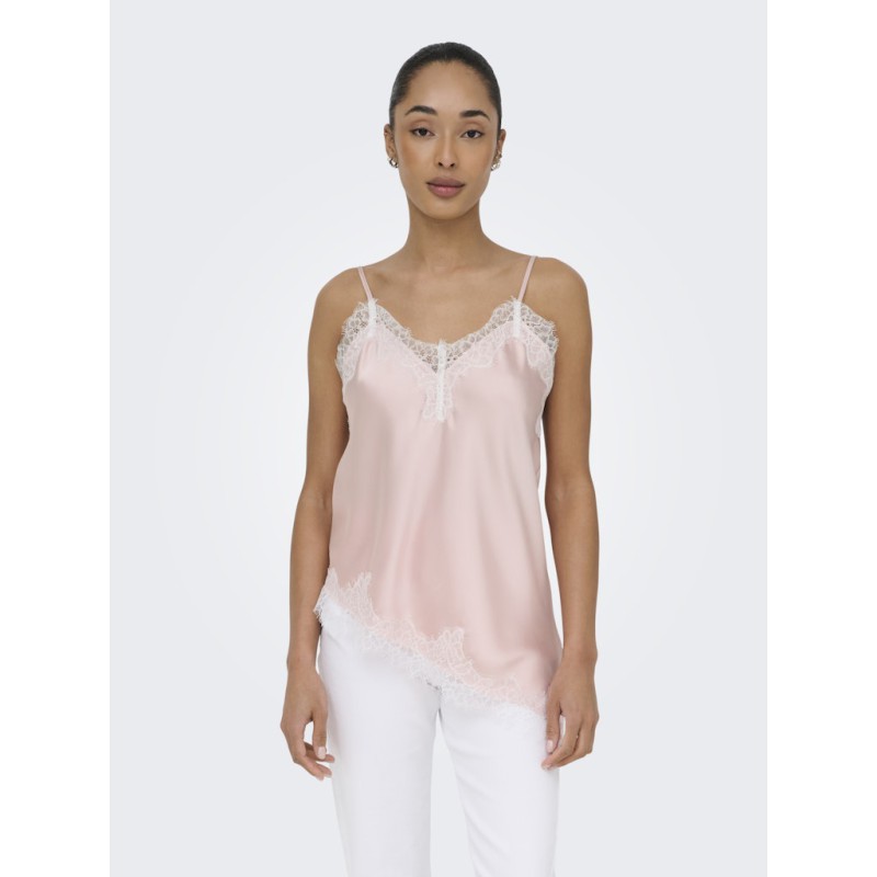 ONLY Bella Strop satin Blonde Top - Lotus