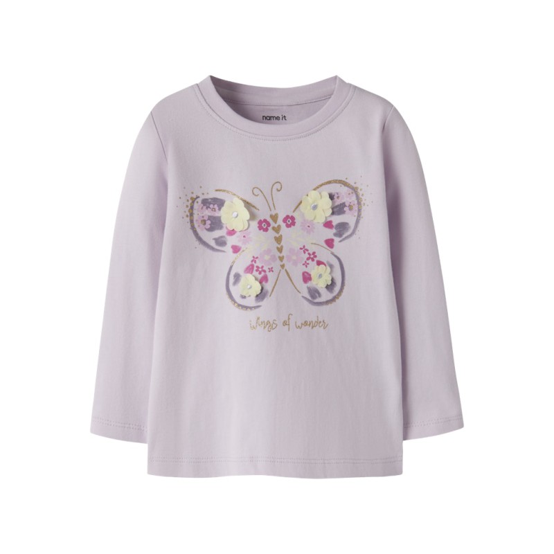 NAME IT Mini Deppa L/S Top - Lavender Fog