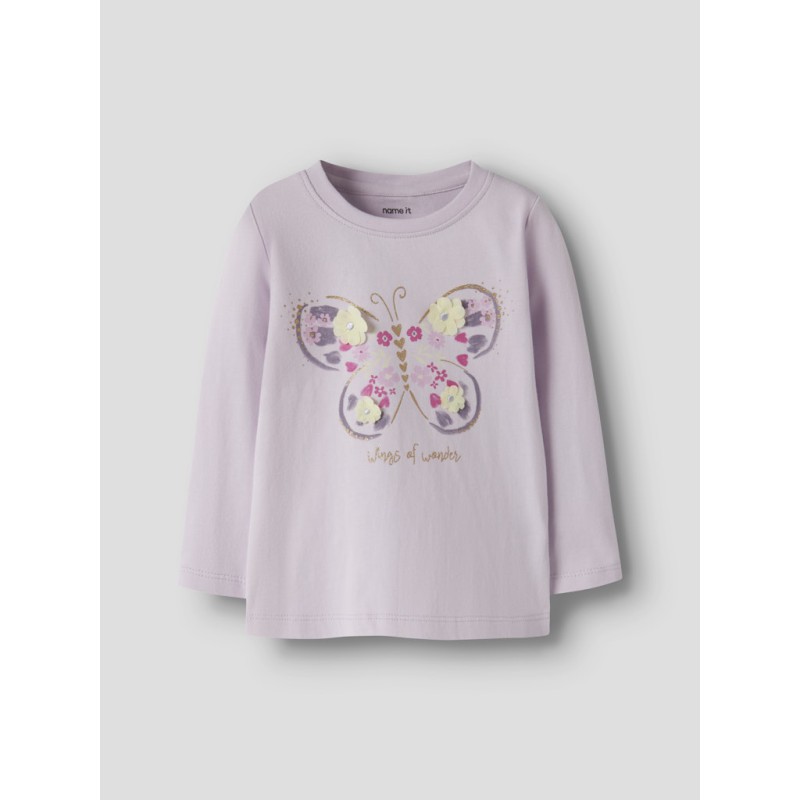 NAME IT Mini Deppa L/S Top - Lavender Fog