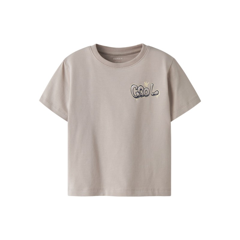 NAME IT Mini Digro S/S Top - Chateau Gray