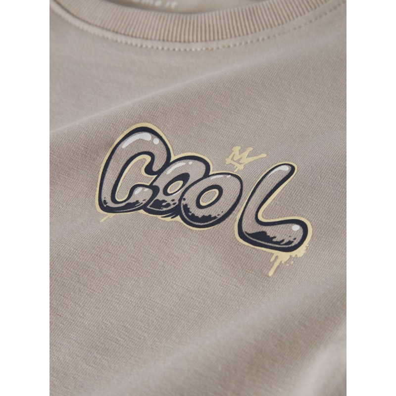 NAME IT Mini Digro S/S Top - Chateau Gray