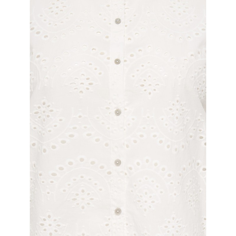 ONLY CARMAKOMA Valais S/S Skjorte - Cloud Dancer