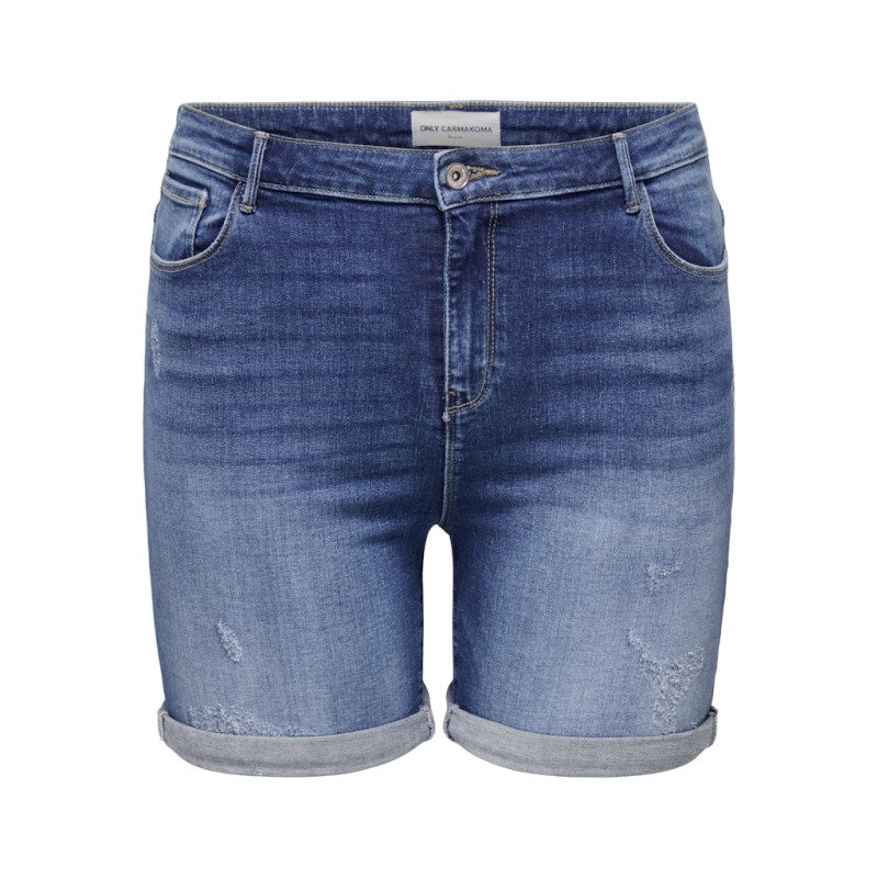 ONLY CARMAKOMA Laola Denim Shorts - Medium Blue Denim