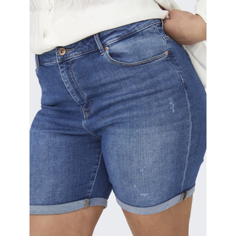 ONLY CARMAKOMA Laola Denim Shorts - Medium Blue Denim