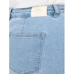 ONLY CARMAKOMA Siri Front Slit Nederdel - Light Blue Denim