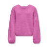 KIDS ONLY Dinea L/S Vendbar Strik Pullover - Super Pink