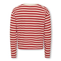 KIDS ONLY Livina L/S Stribet Bluse - High Risk Red