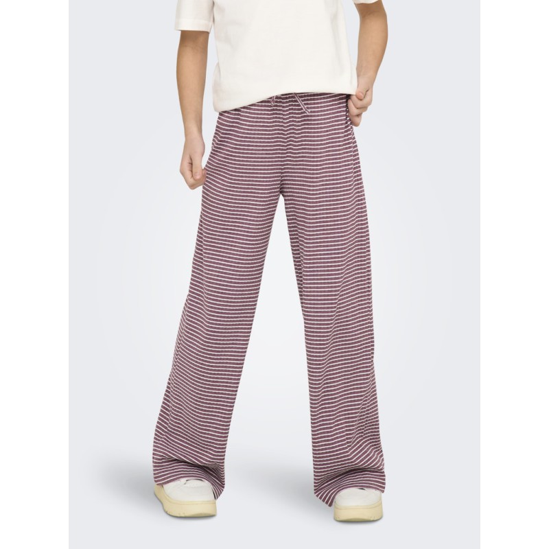 KIDS ONLY Pamia stribede bukser - Rose Brown
