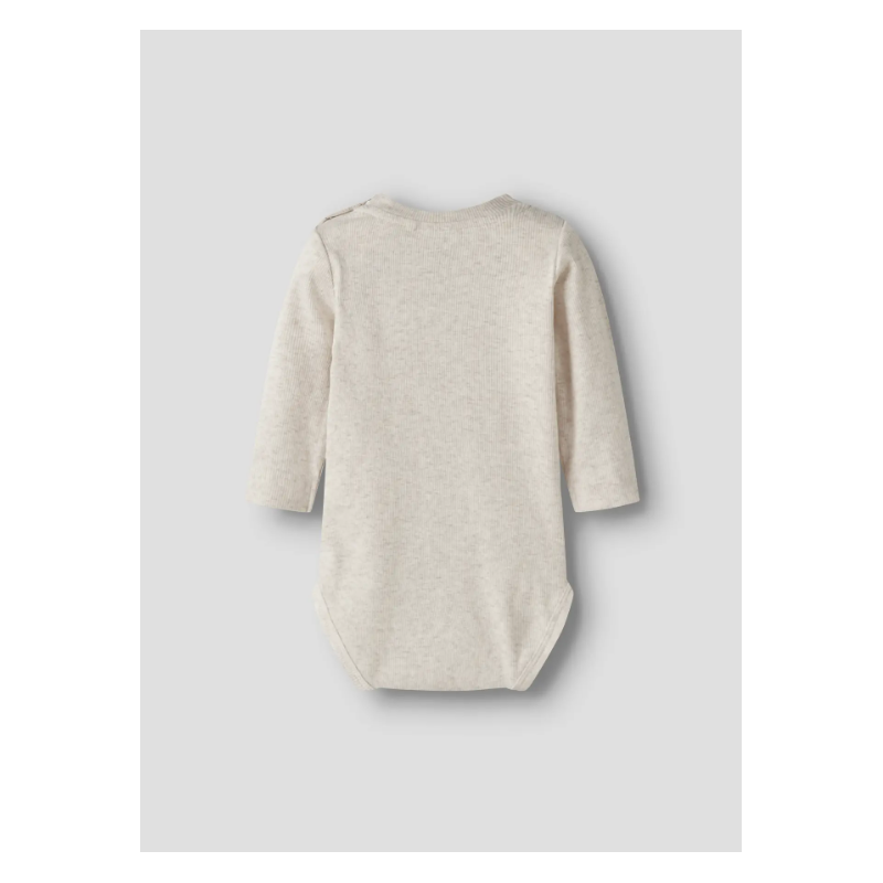 NAME IT BABY Haball langærmet body - Peyote Melange