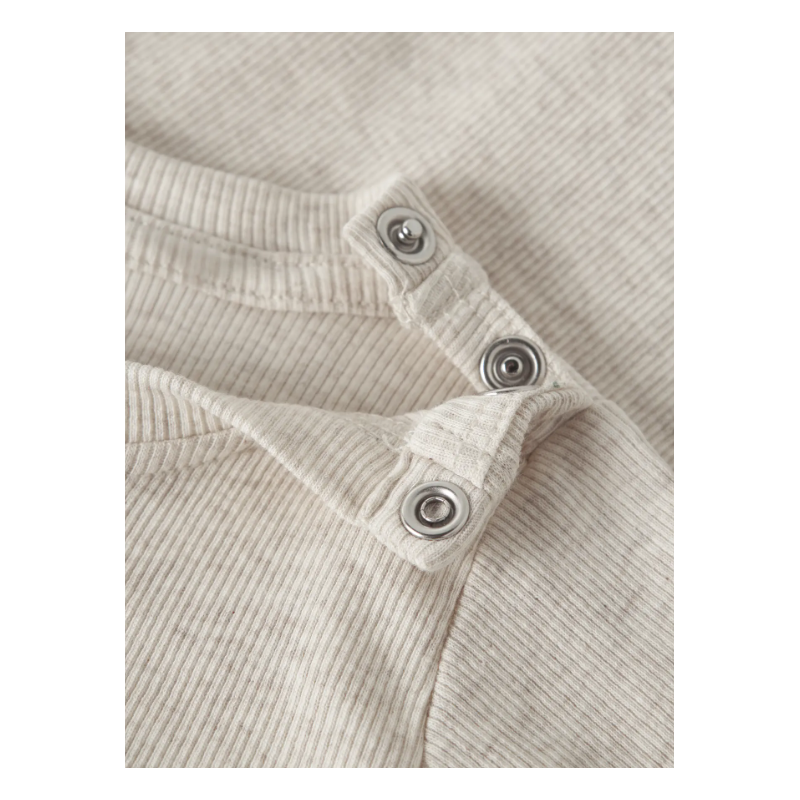 NAME IT BABY Haball langærmet body - Peyote Melange