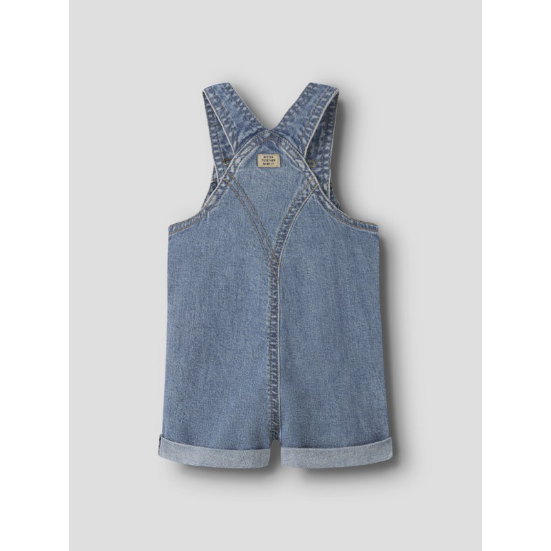 NAME IT BABY Lou hør denim overall shorts - medium blue denim