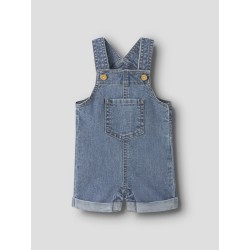 NAME IT BABY Lou hør denim overall shorts - medium blue denim
