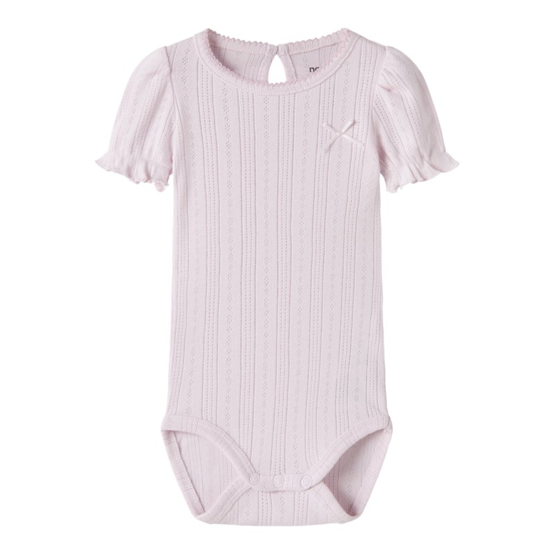NAME IT BABY Happy kortærmet body -  Cradle Pink